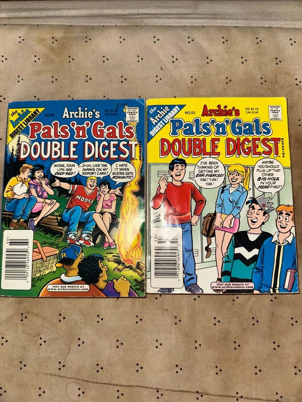 Archie's Pals 'n' Gals Double Digest Magazine No 60 & No 53